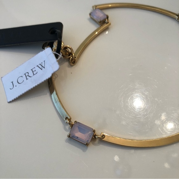 J. Crew Gold Tone with White/Translucent Resin Necklace - Picture 6 of 7